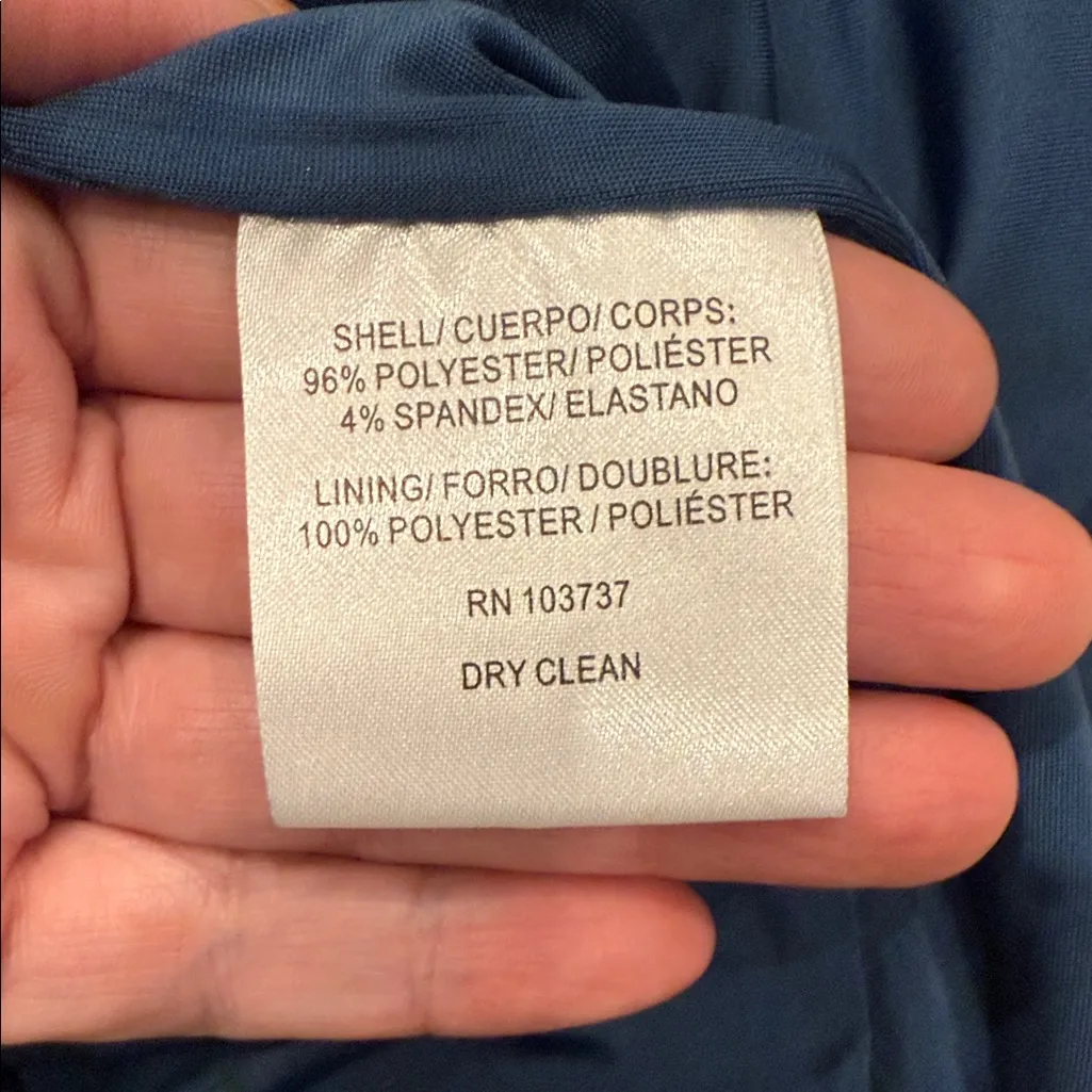 NWT Donna Morgan Navy Floral Velvet Dress size 8 - Image 8