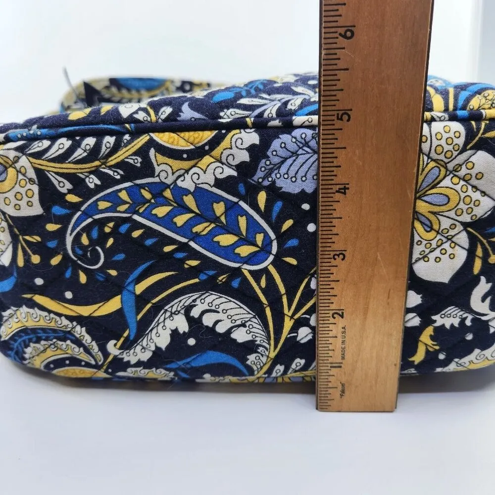 Vera Bradley Lizzy Ellie Blue Yellow Floral Paisley Crossbody Purse & Wallet Duo - Image 12