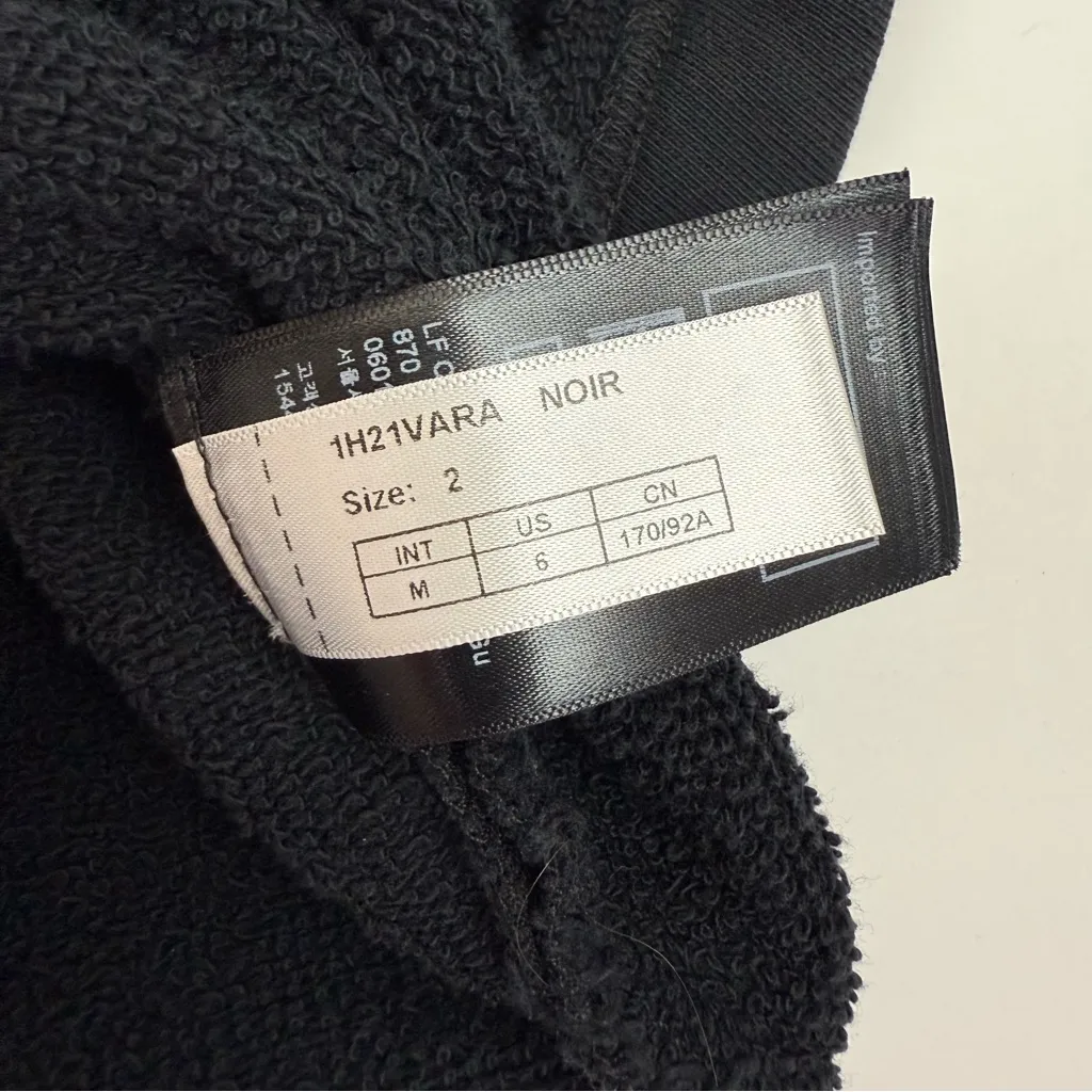 Ba&sh Vara Hoodie Sweatshirt Dress Black Noir - Image 14