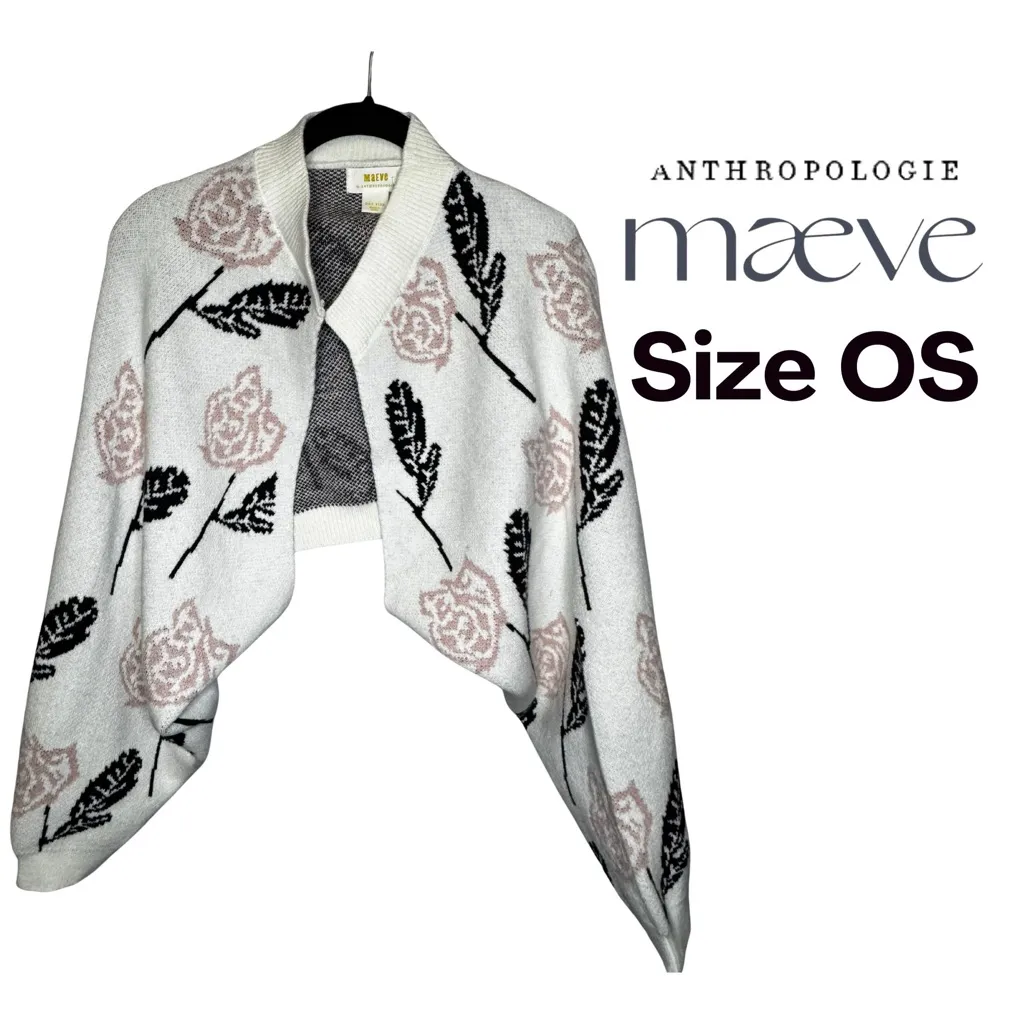 Maeve Anthropologie Rose Cropped Cardigan One Size NWT - Image 2