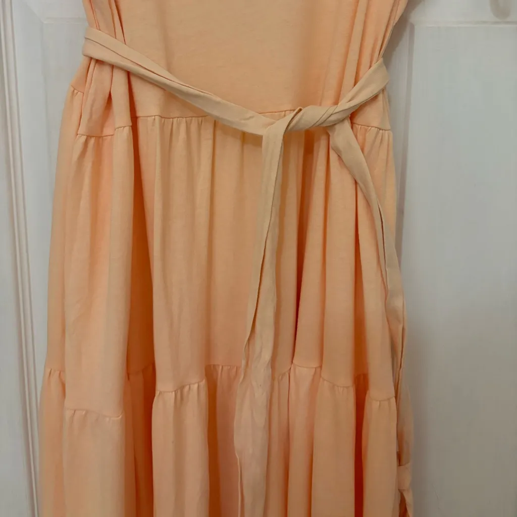 NWT!! J Crew Broken-In Jersey Tiered Maxi Dress in Light Orange - Image 12