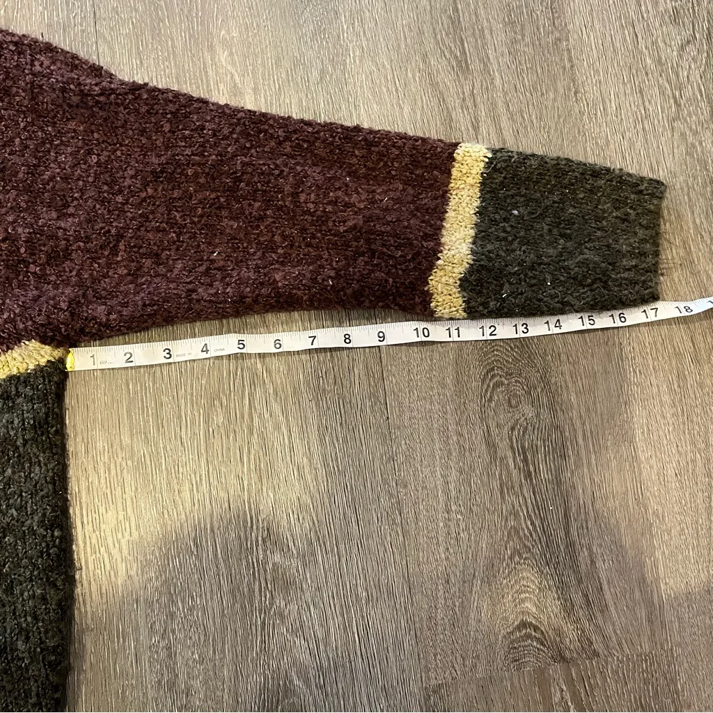 St. John’s Bay Brown Striped Long Sleeve V- Neck Sweater Women’s Size Large - Image 6