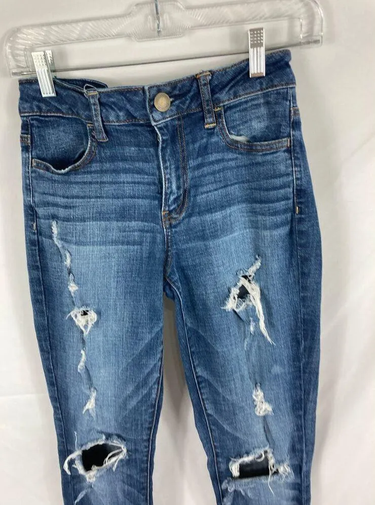 American Eagle Hi Rise Jegging Distressed Size 4 Reg - Image 3