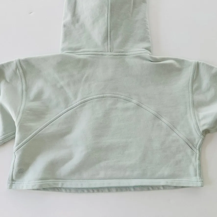 Lululemon All Yours Cropped Hoodie Ocean Air Blue Size 6 Oversized Sweatshirt - Image 7