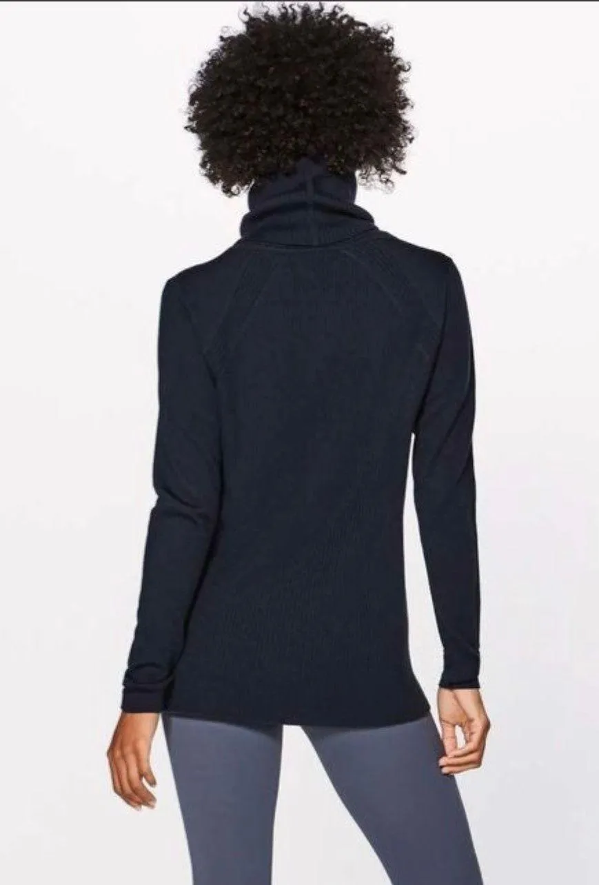 Lululemon Black Inkwell Sweat & Savasana Merino Wool Turtleneck Sweater - Image 2