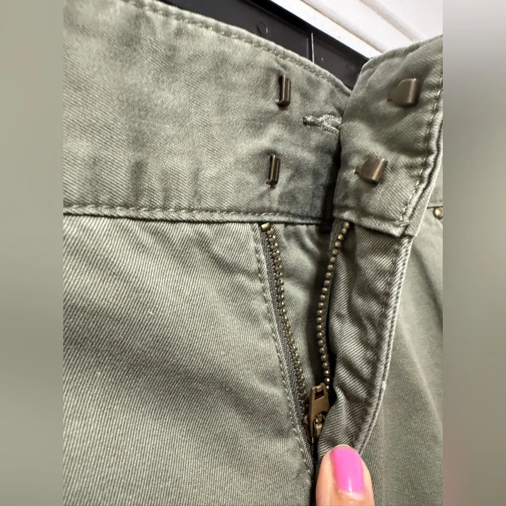 Y2K Vintage Express Low Rise Mini Skirt Army Green Cyber Fairy Grunge S 8 - Image 3