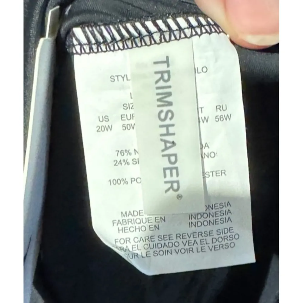 Trim Shaper Women Bikini Bottom Yoke Top Brief High Waist Slimming Black 20W NWT - Image 7