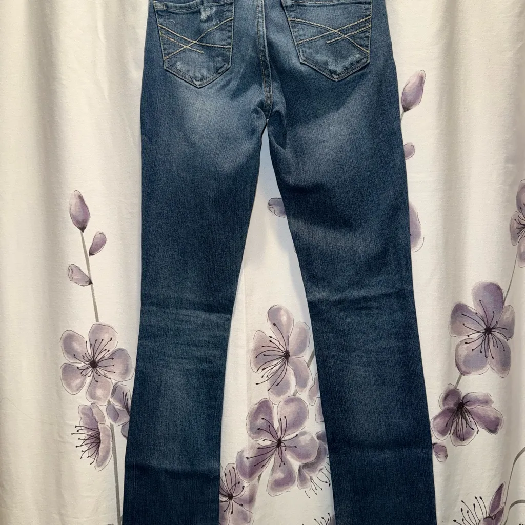 Aeropostale Distressed Straight Leg Blue Jeans - Image 5