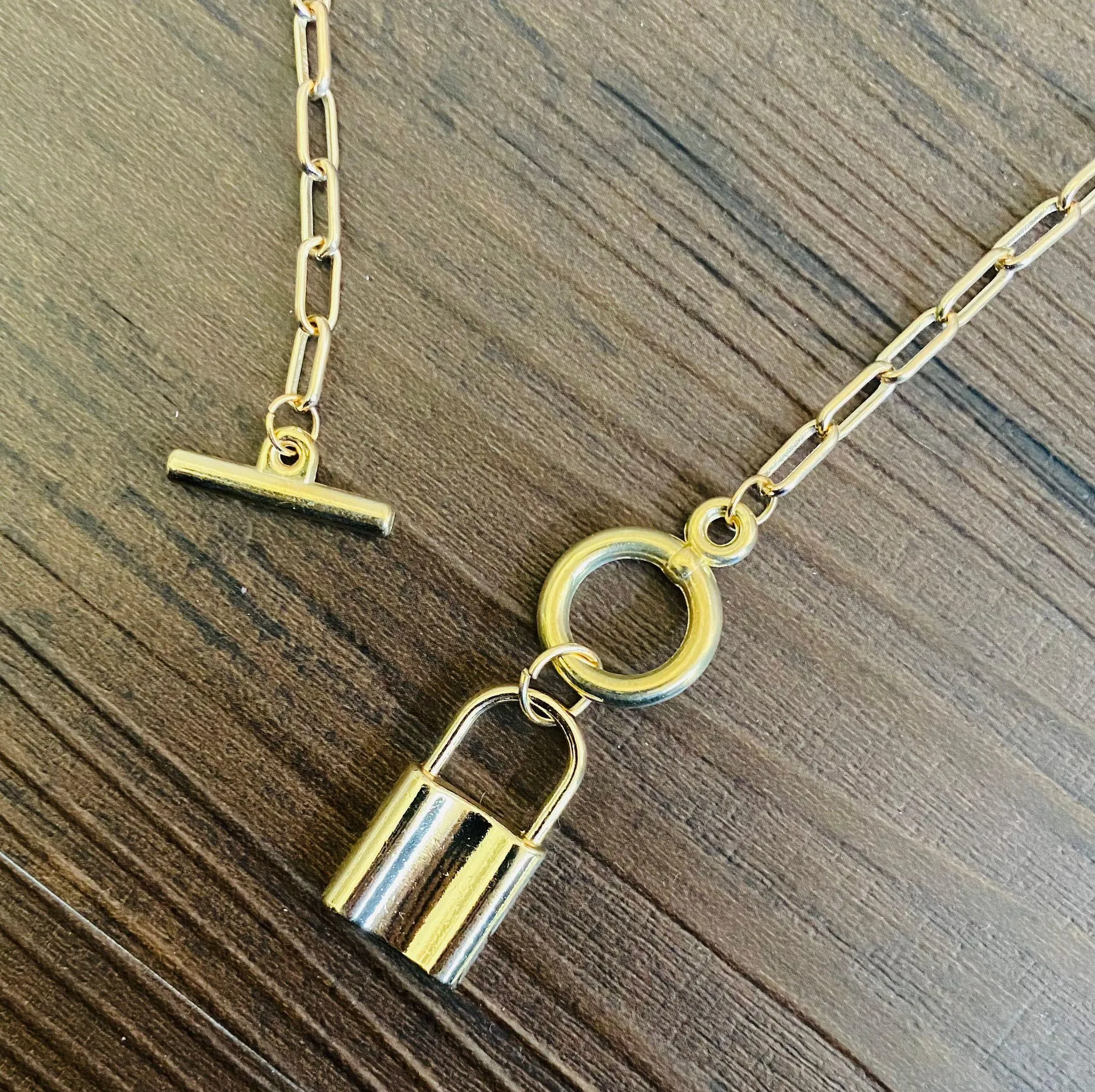 Layered Lock Necklace - Image 9