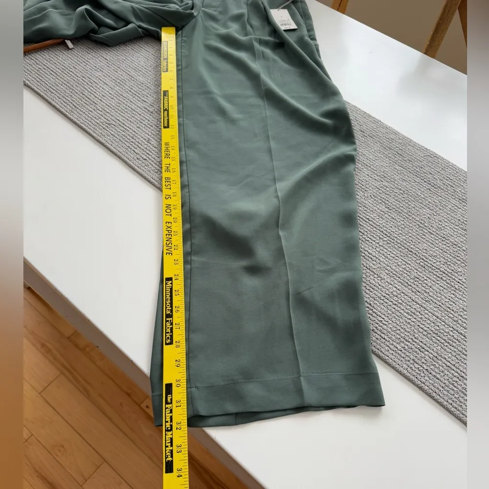 A New Day Sage Green High Rise Wide Leg Trousers Size 8 NWT - Image 5