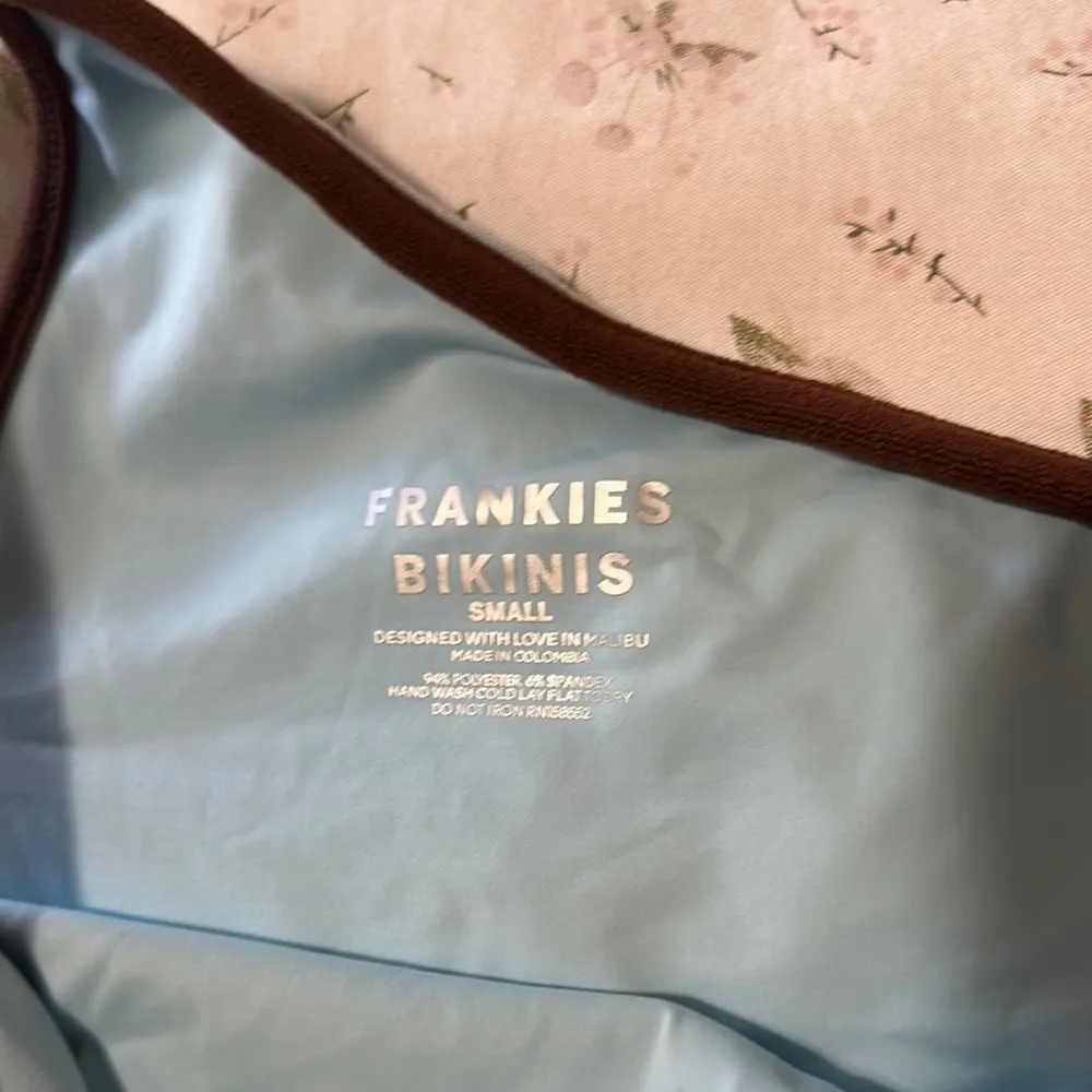 Frankie's Bikinis Blue and Brown One-Piece Swimsuit - Image 2