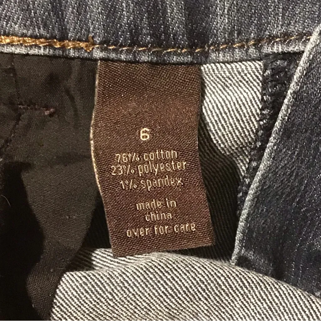 The Limited Denim 678 Womens Jeans Size 6 Blue Cuffed Ankle Hem Stretch Dark - Image 5