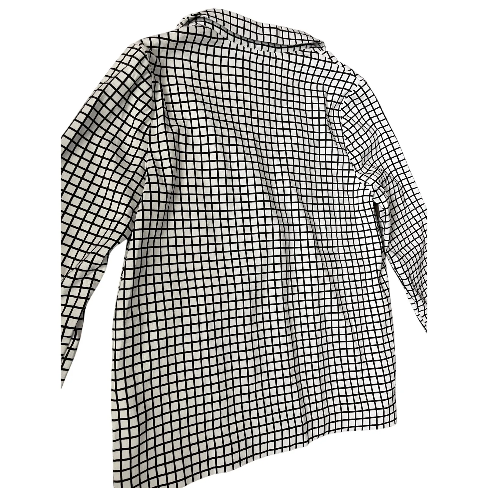 Adrianna Papell Plus Stretch Black‎ & White Checkered One Button Blazer Size CL - Image 5