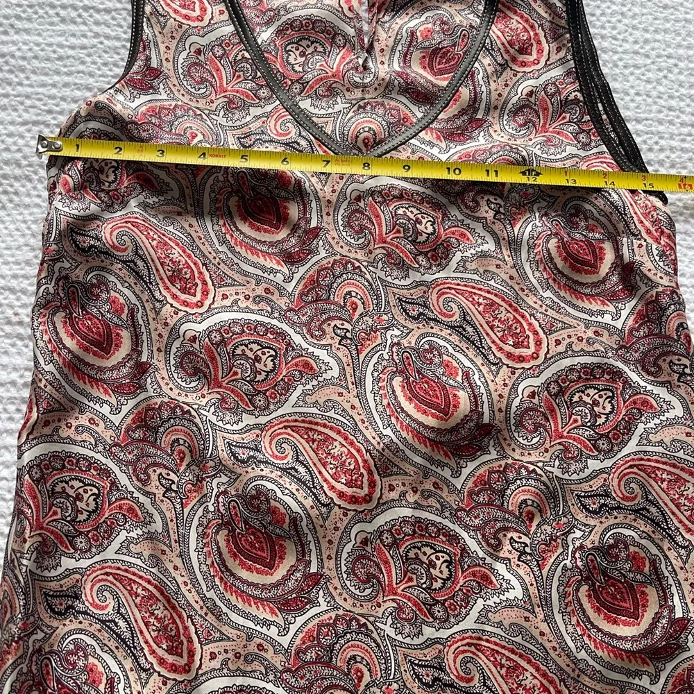 Massimo Dutti 100% Silk Pink Paisley Feminine Sleeveless Dress Floral Luxury - Image 9