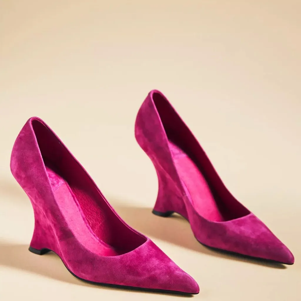 NEW Anthropologie X Jeffrey Campbell Intrigued Heels Purple - Image 2