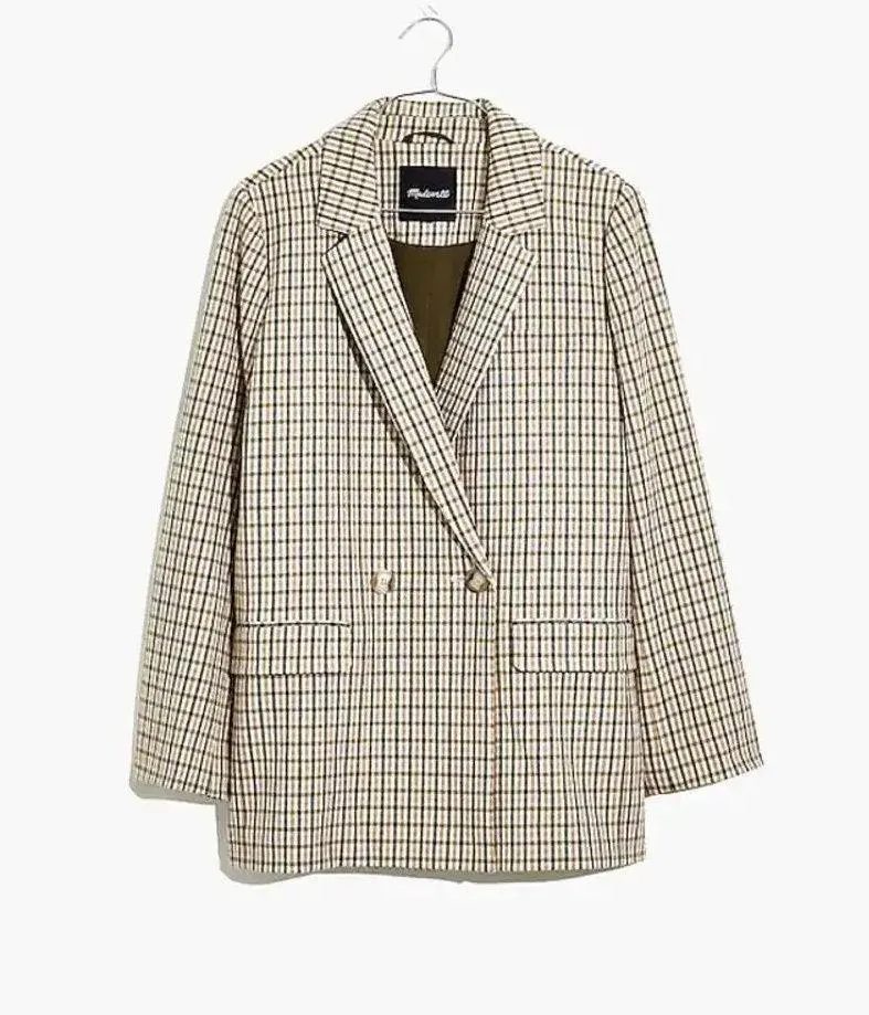 MADEWELL Dorset Blazer in Albermarle Plaid Preppy Academia Size XS Autumn Fall - Image 10