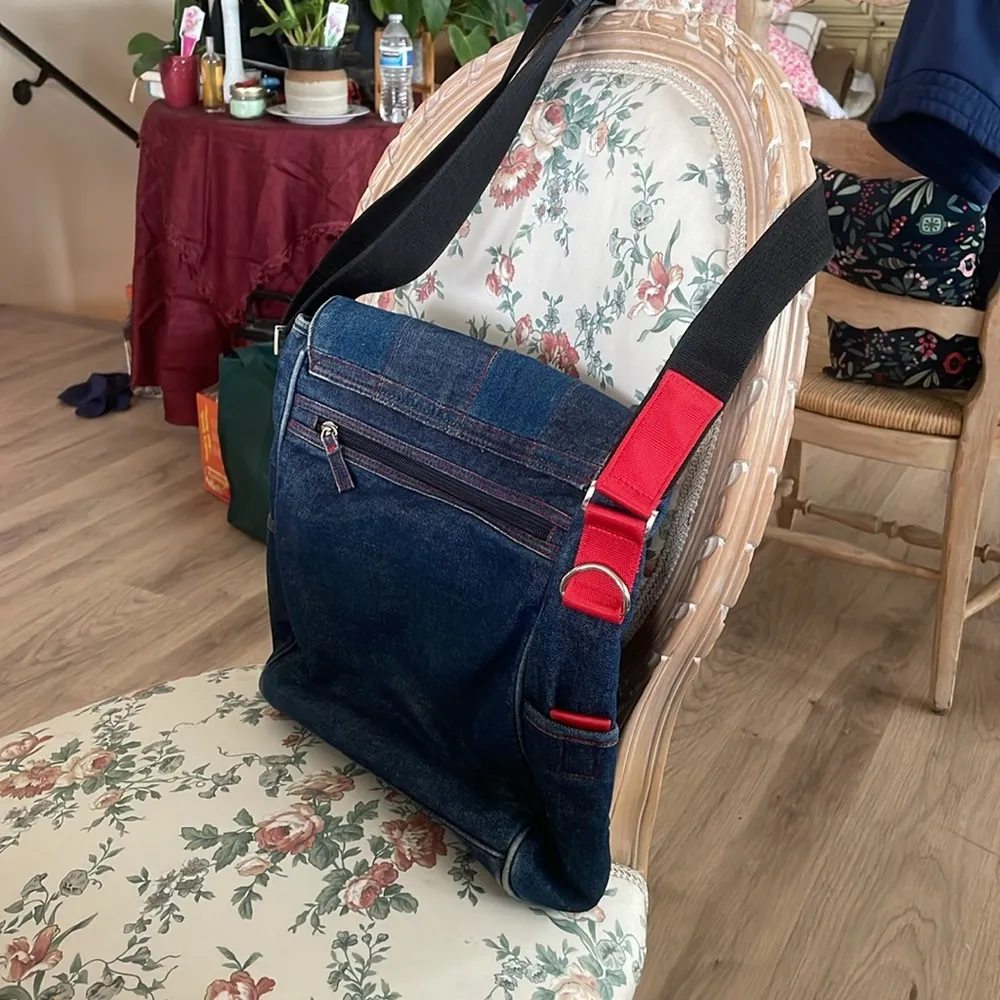 Vintage 90’s Denim thick cotton Crossbody Bag by Charter Club - Image 10