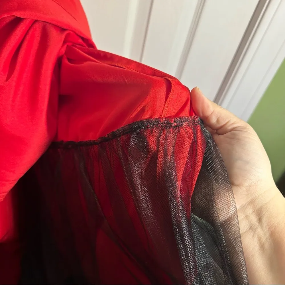 DB‎ Red Ball Gown Bridesmaid Strapless David’s Bridal size 20 - Image 8