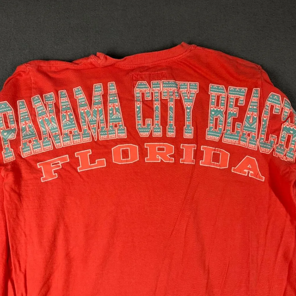 Panama City Beach Small US Vintage Long Sleeve Pullover Crew Neck T - Image 10