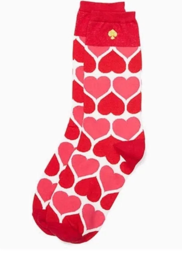 Kate Spade  print socks! 3 pair! Hearts , stripes love ! Brand new designer socks - Image 2
