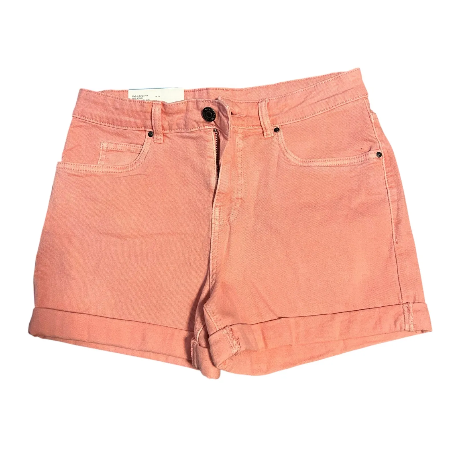 Women's Denim Jean Shorts Cuffed Pink Size 10 NWT Boho Chic Coquette Serra - Image 2