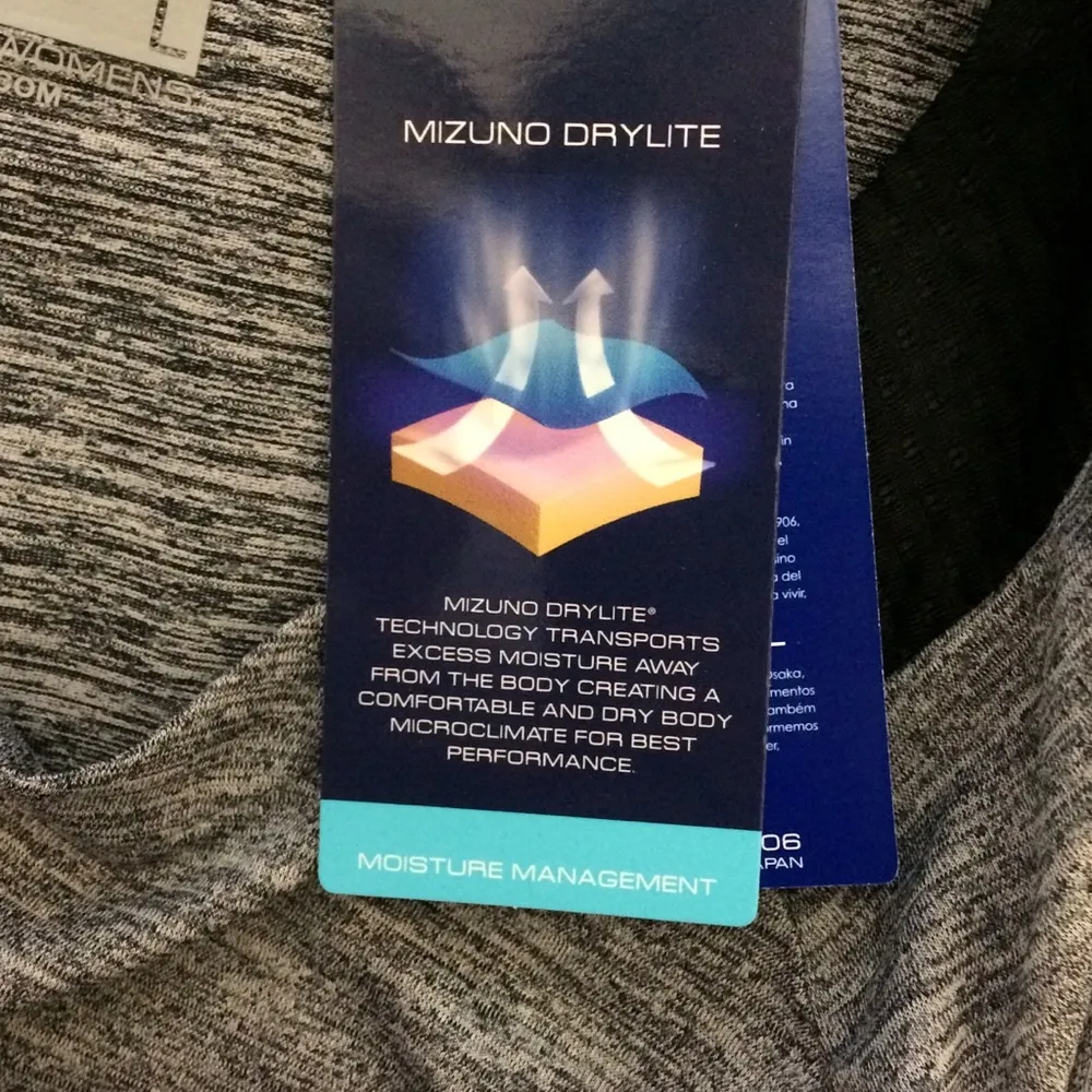 Mizuno Women's Lyra Running Tee in Heathered Black - Image 5