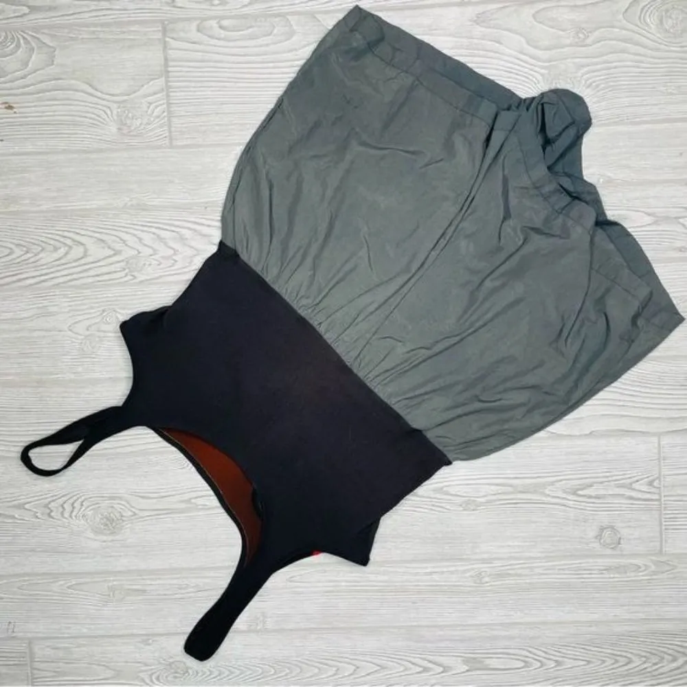 Vintage gabarii one piece bathing suit swimwear with pockets size 18 swimsuit pl Red - Image 6