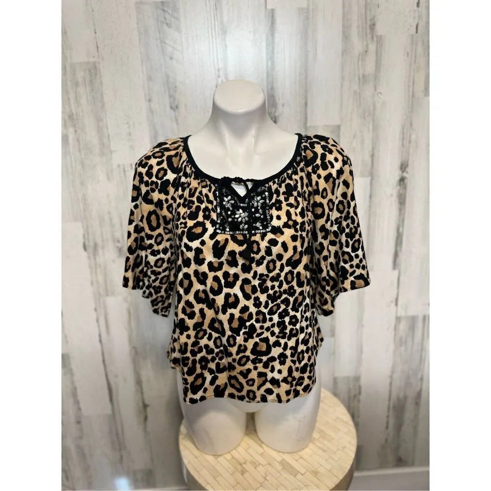 Cheetah blouse Tan - Image 3