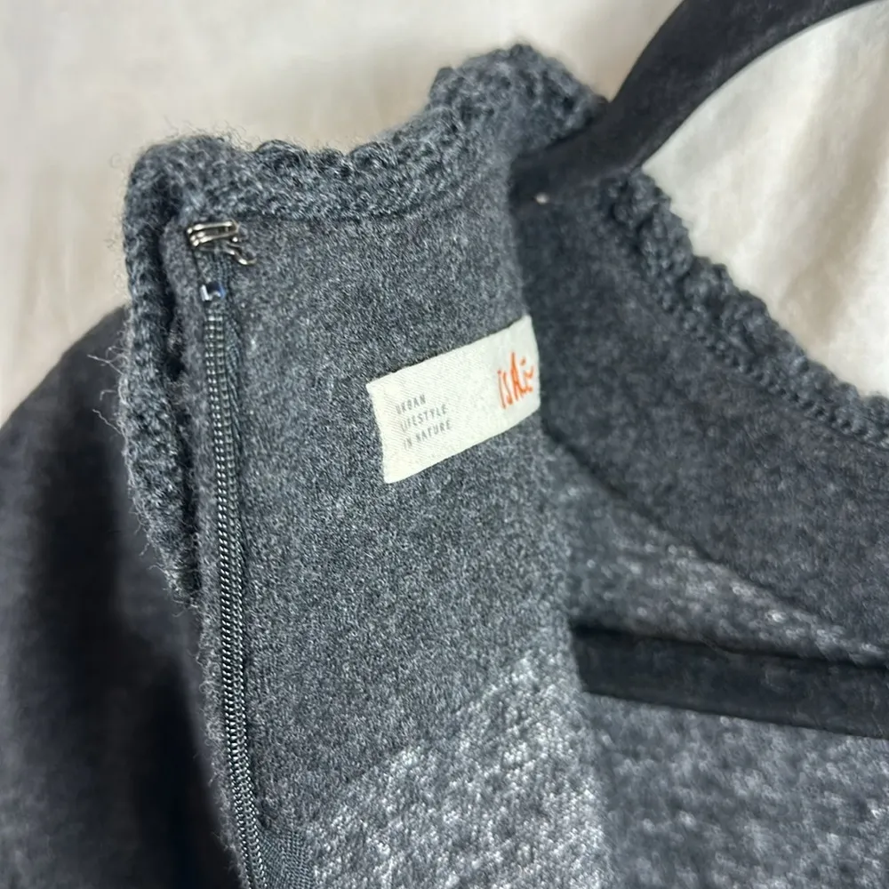 Asie Womens Sweater Charcoal Crotchet Collar Gray Size undefined - Image 7