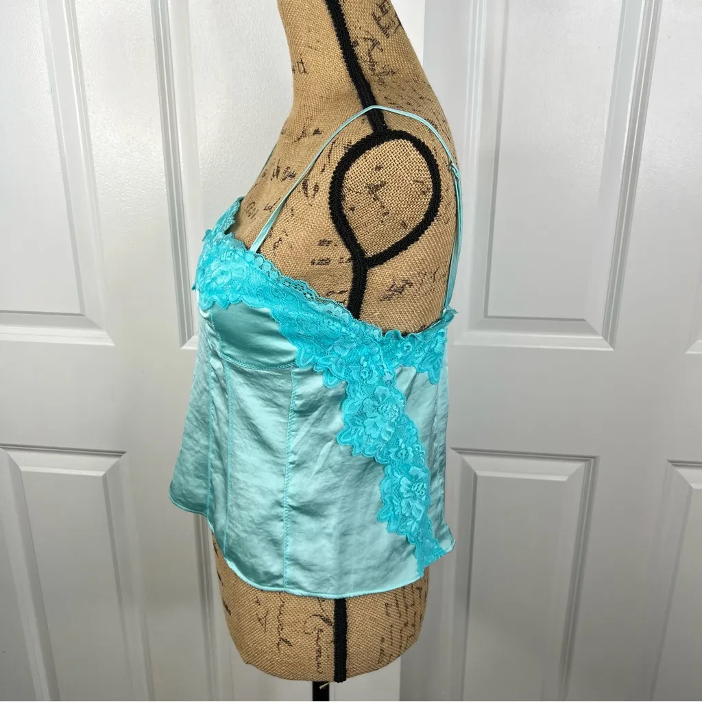 Sz M Free People Intimately Blue Lace Neon Nights Cami NWOT $50 MSRP - Image 5