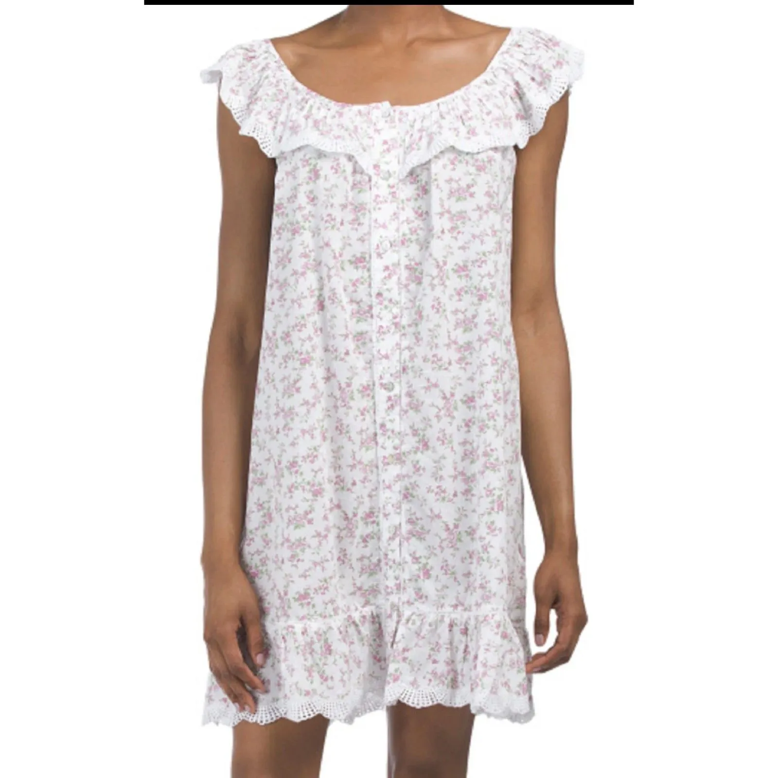 Rachel Ashwell Shabby Chic Ruffle Nightgown Womens Sz L Cottagecore Prairie - Image 2