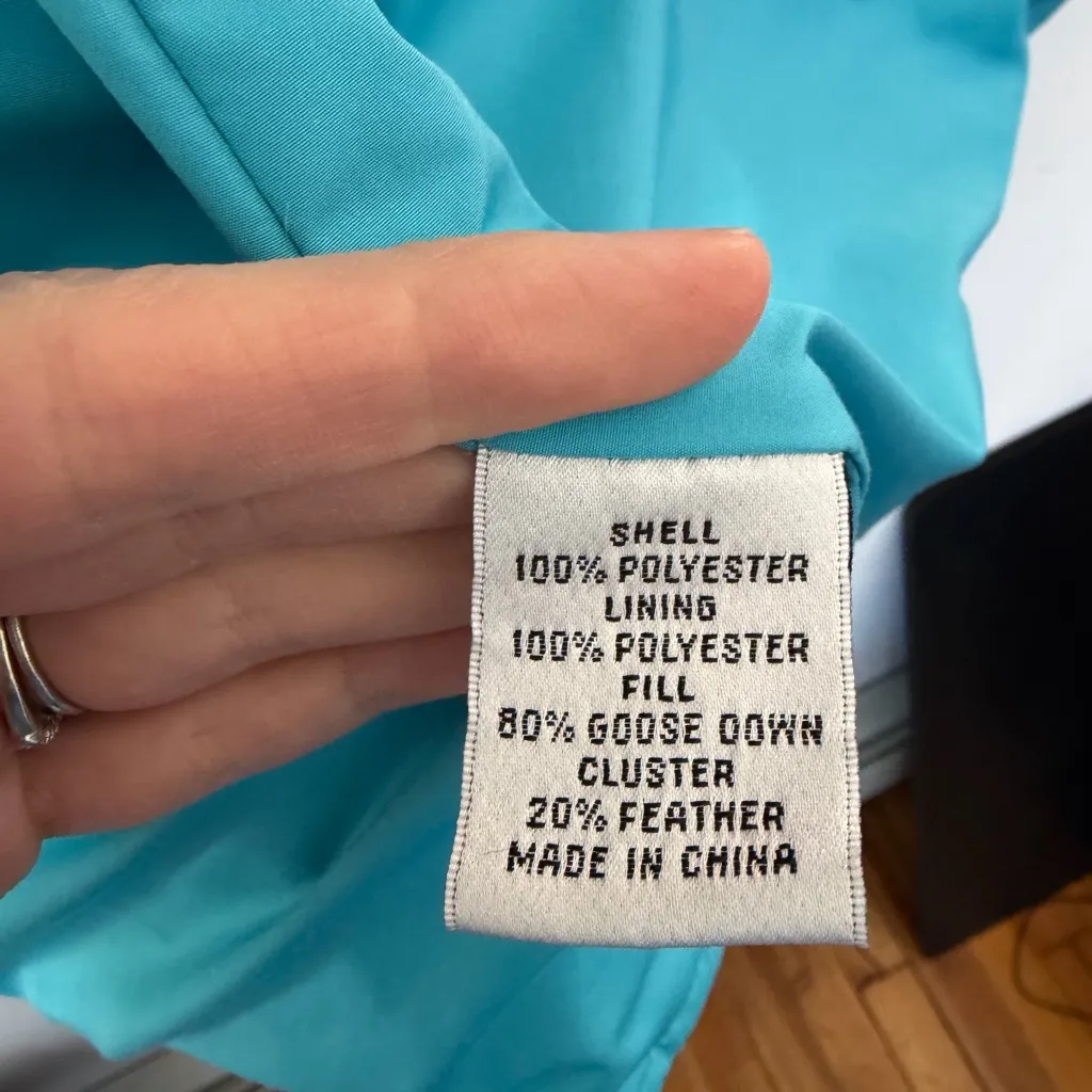 Vintage Talbots Turquoise Quilted Vest size large - Image 4