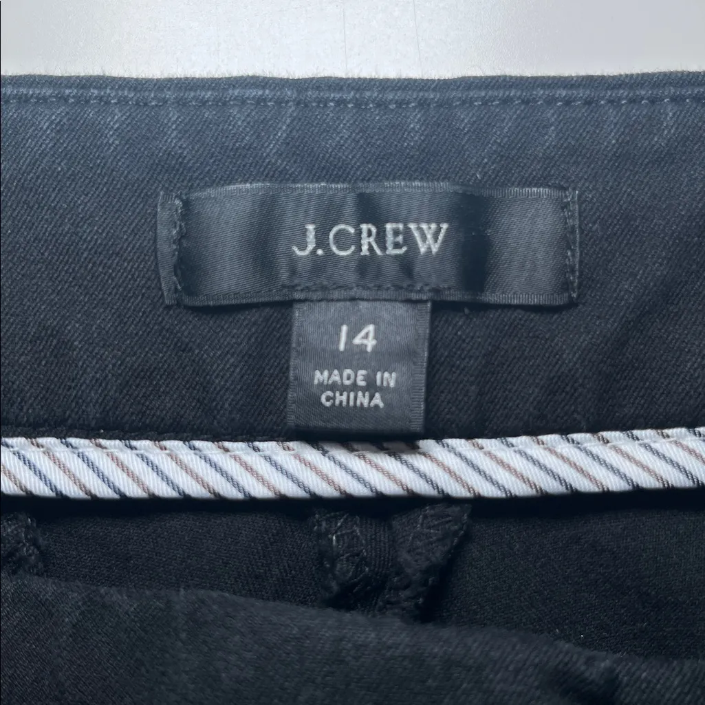 Jcrew Classic Black Women's Cropped Trouser Size 14 - Image 7