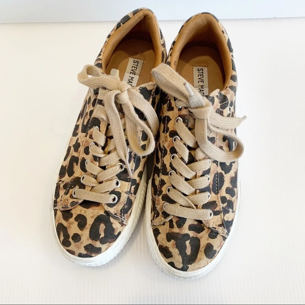 Steve Madden Platform Leopard Sneakers Size 6.5 - Image 3