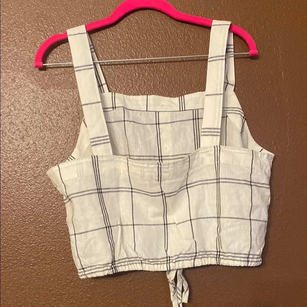 A New Day Woman’s Like New Cream Tie-Front Crop Top Size XL Casual Summer Day - Image 5