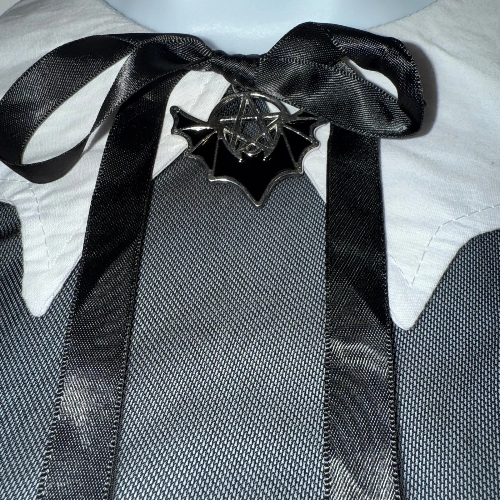 DOLLS KILL The Grave Girls Black Mesh Fairy Lane Bat Charm Dress NWT Small - Image 3