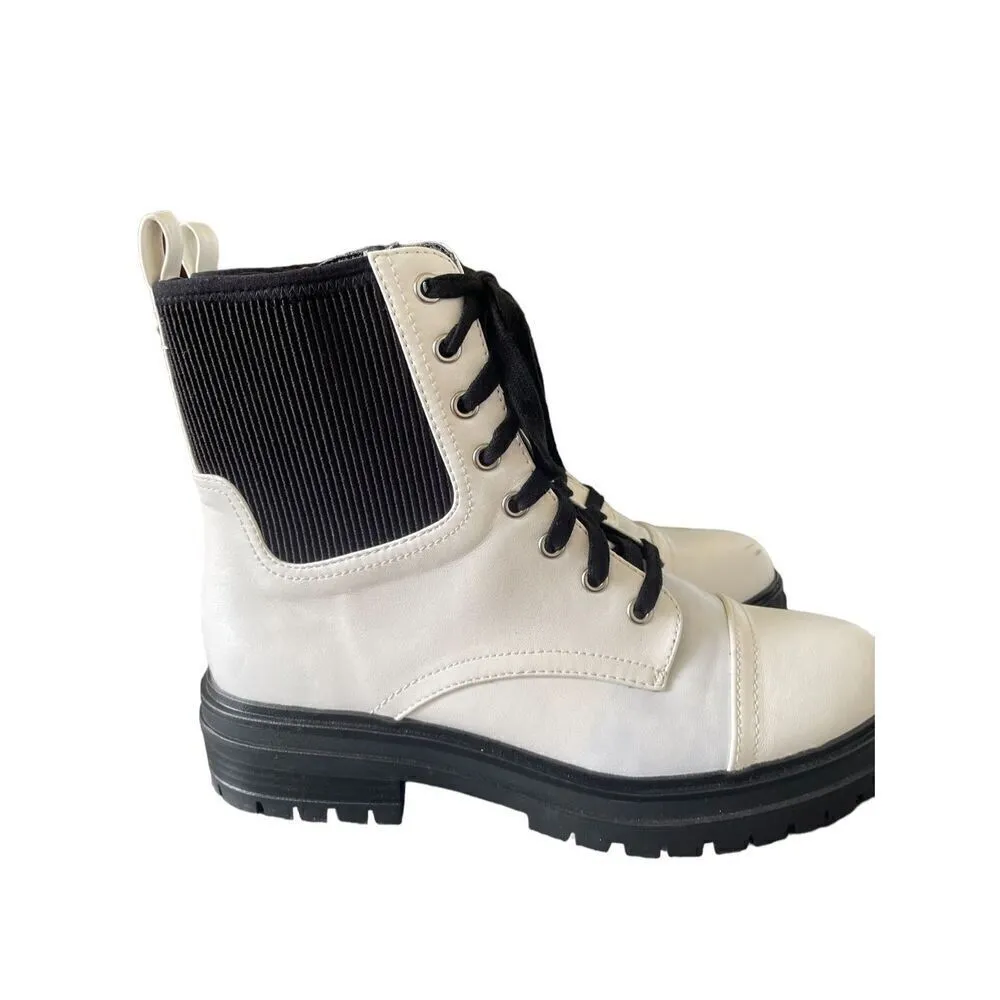 Circus by Sam Edelman Giovanny White / Black Combat Boot 9M Moto Boot/ Winter - Image 3