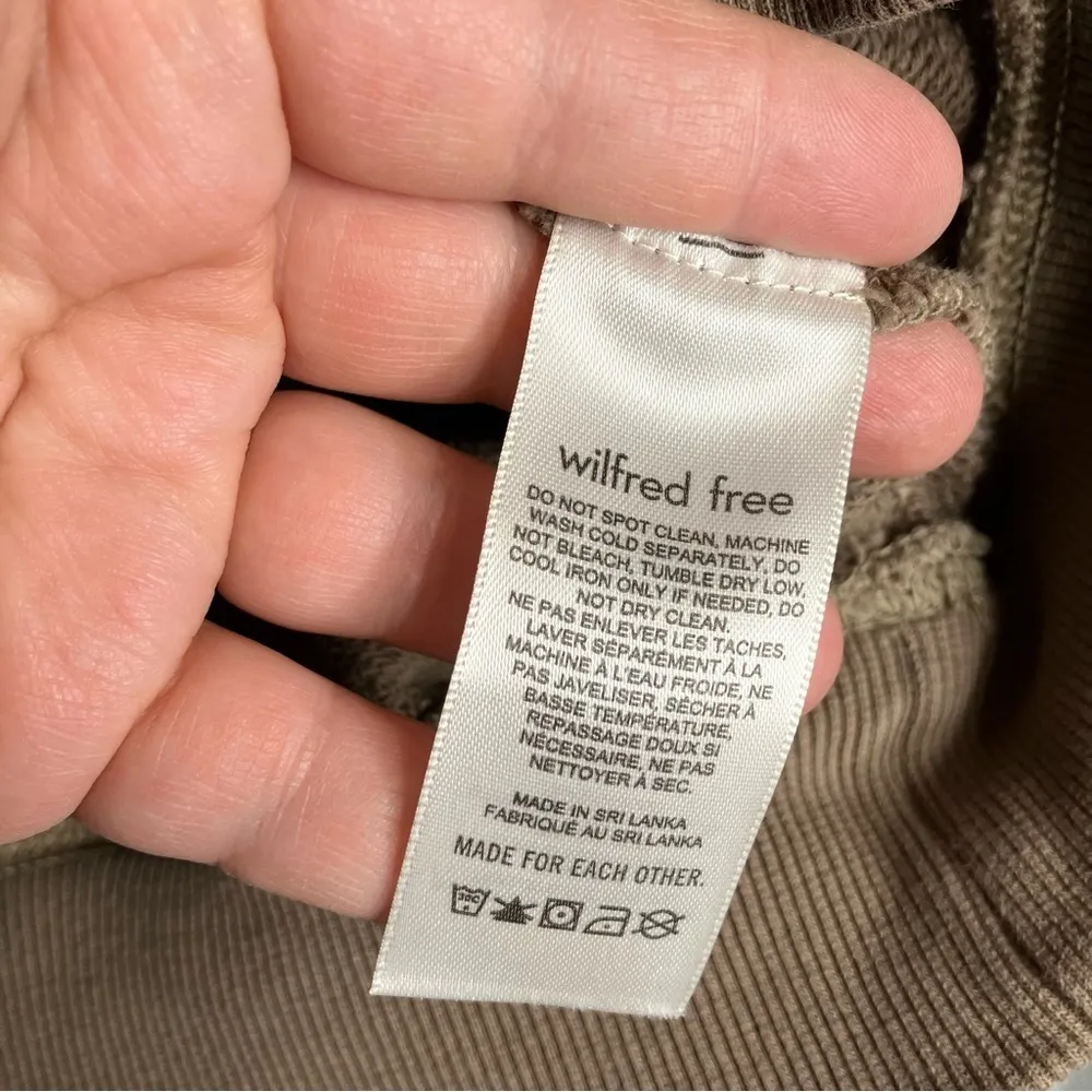 Wilfred free Aritzia Terry puffed sleeve sweatshirt organic‎ cotton size XXS - Image 7