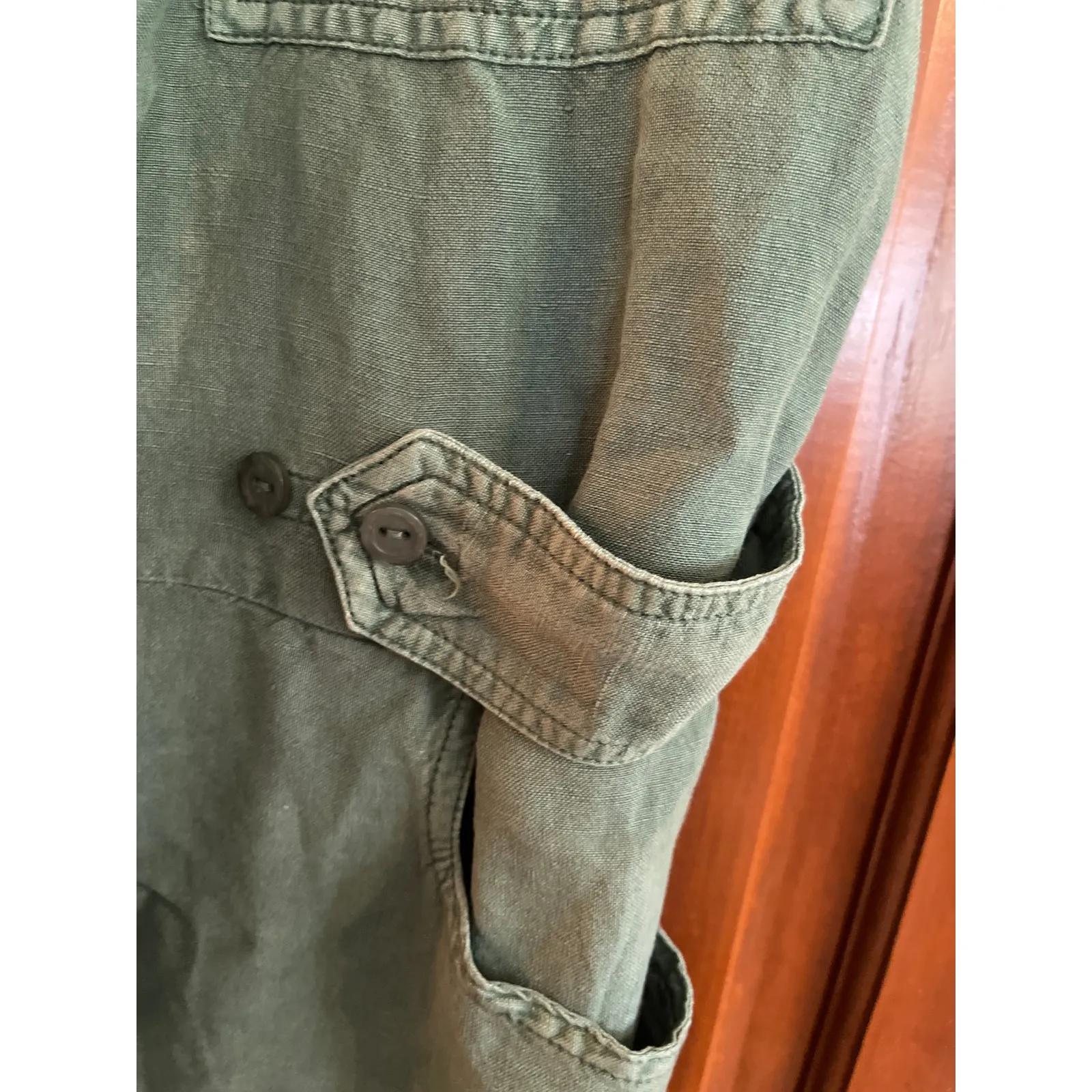 YFB Young Broke Fabulous Hudson Linen Blend Marine Green Utility style M Size M - Image 4