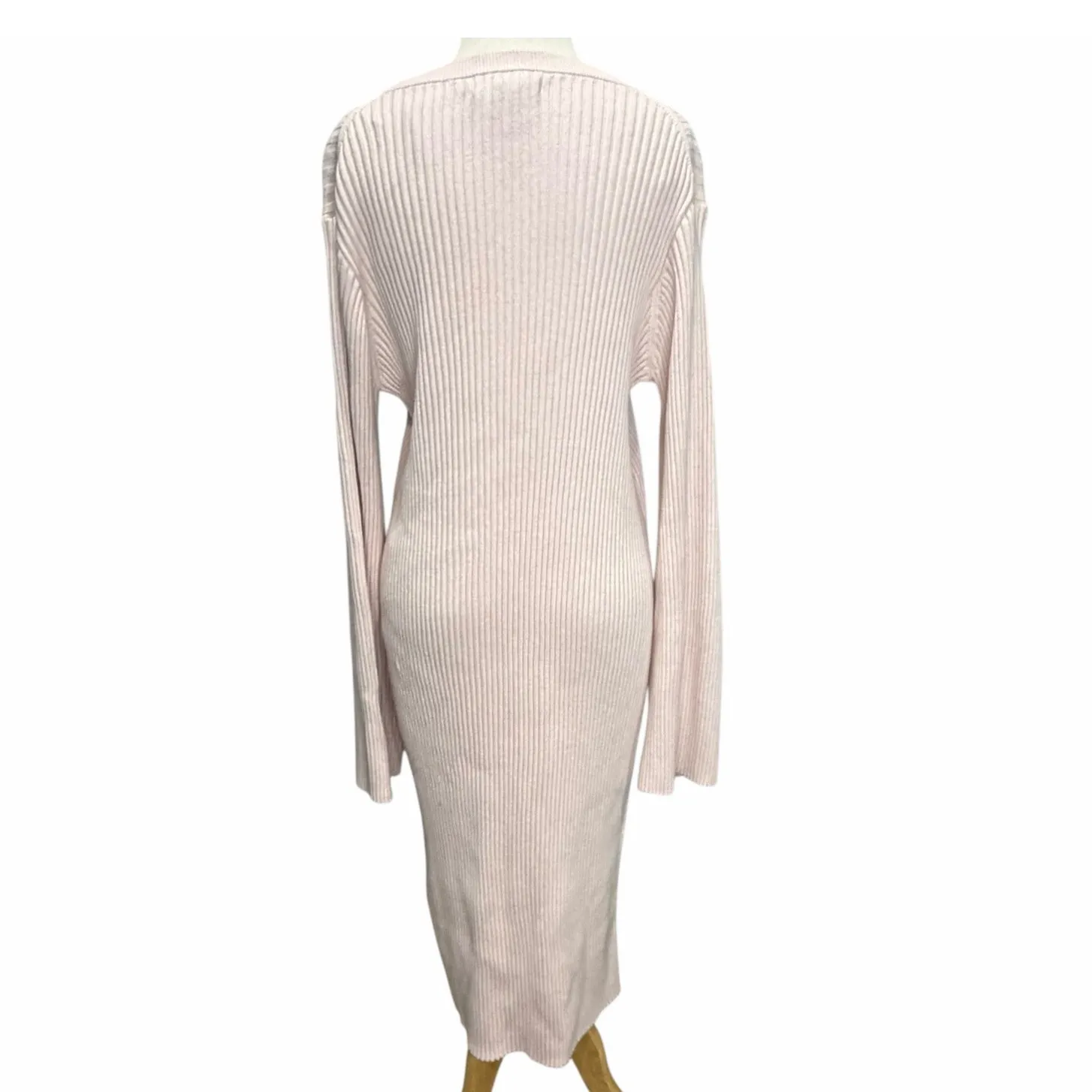 Hatch Lydia Sweater Dress Women 4 Pink Rib Knit Bump Friendly Feminine Maternity Size undefined - Image 4