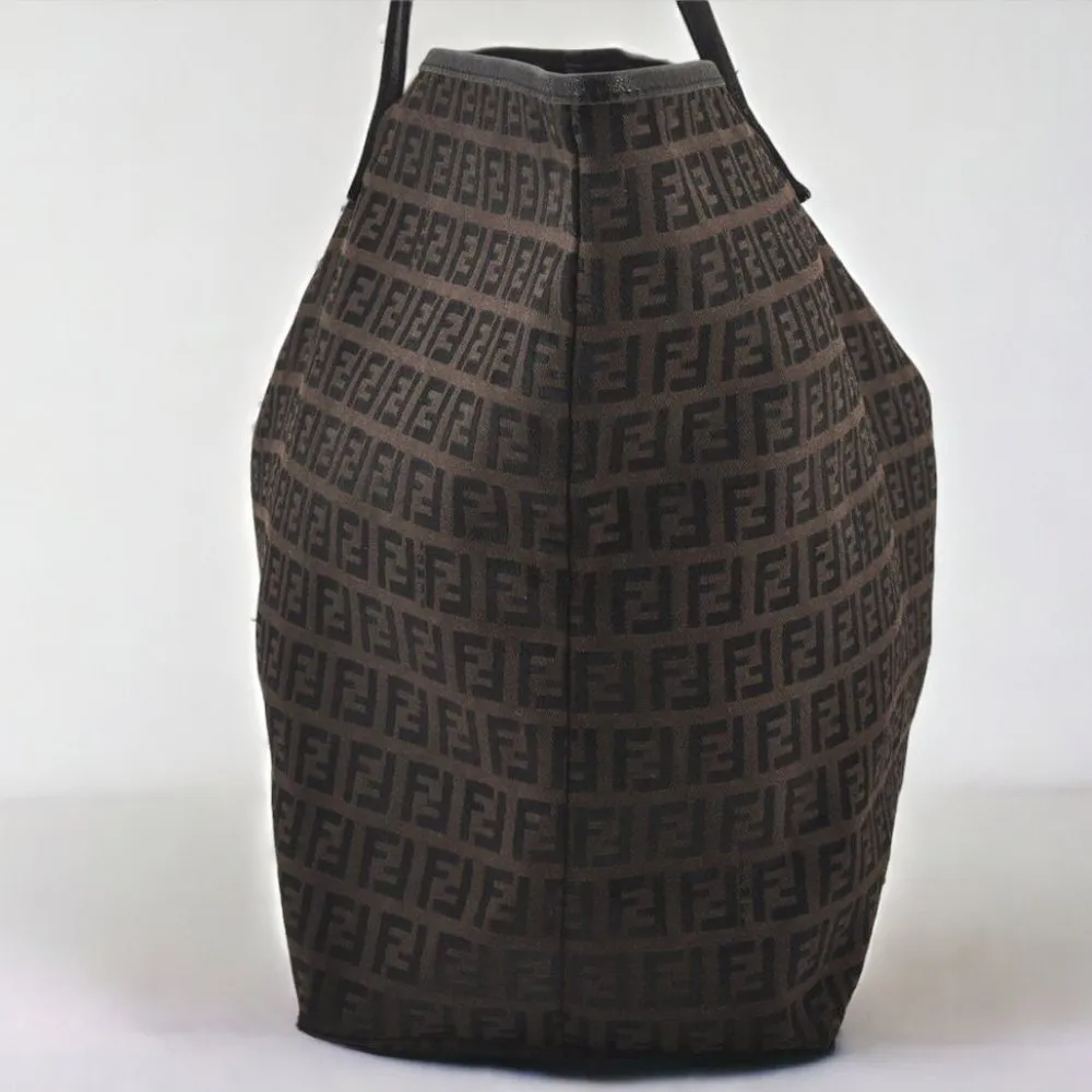 Fendi Zucchino Canvas Roll Tote - Image 4