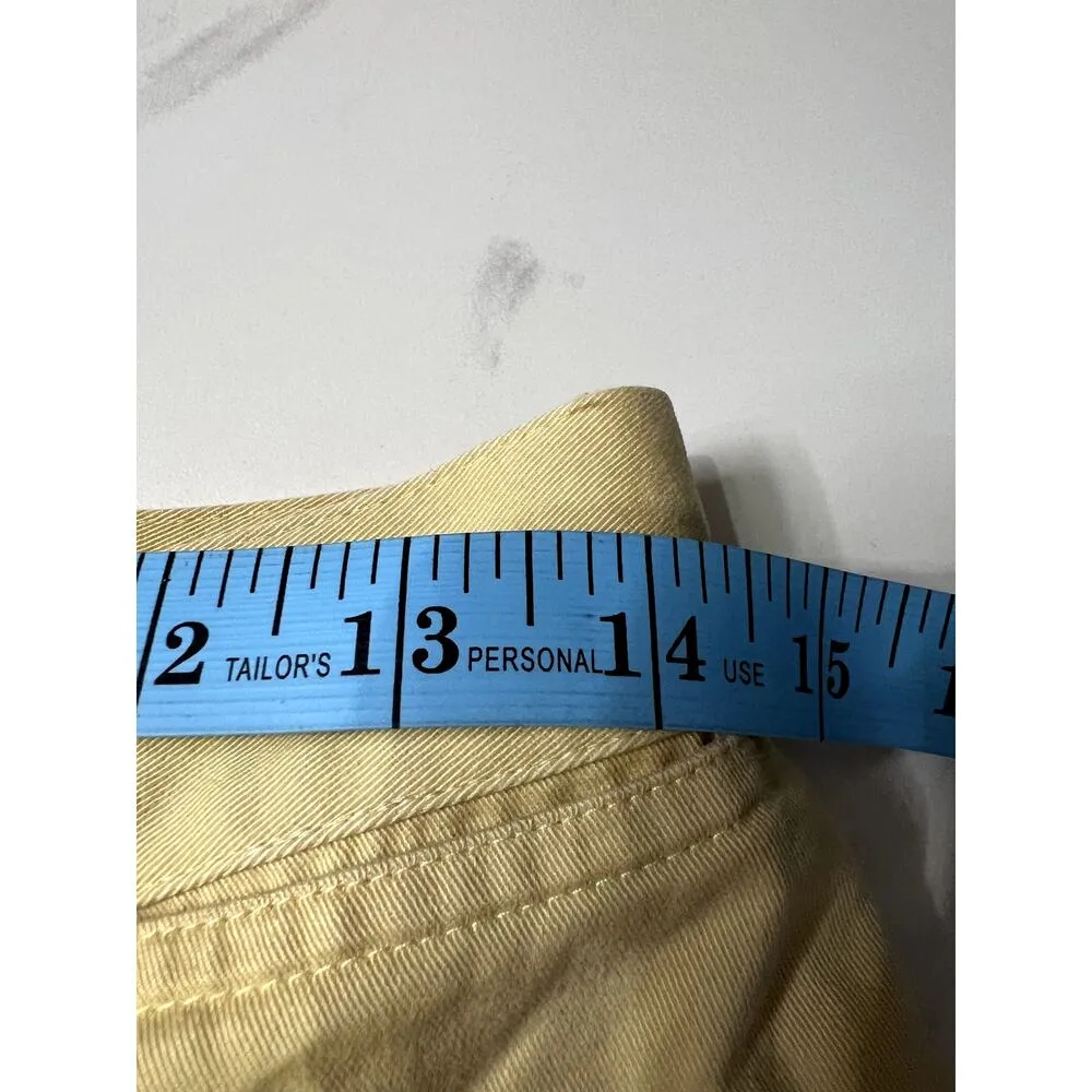 Lauren Ralph Lauren Cropped Wide Leg Jeans Yellow High Waisted Size 14 Lagenlook - Image 9