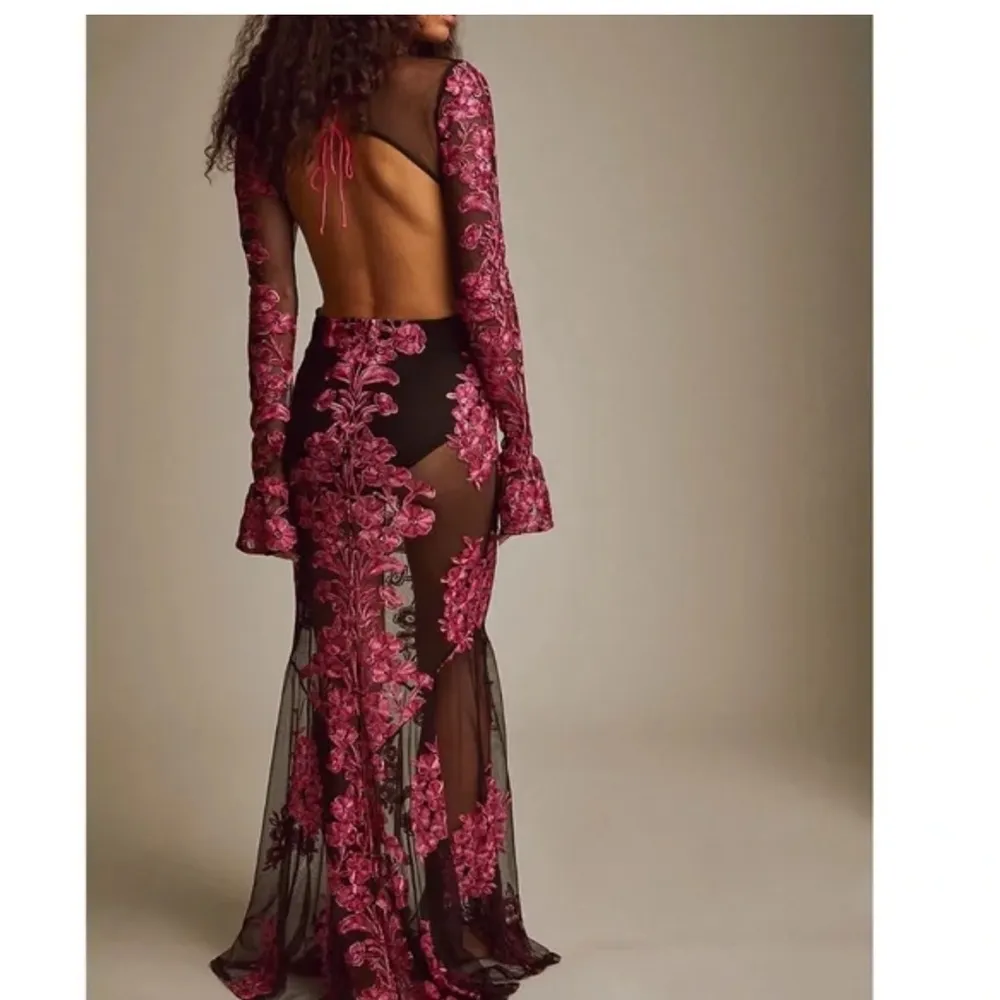 For Love and Lemons Temecula Cut Out Embroidered Lace Maxi Dress - Image 2