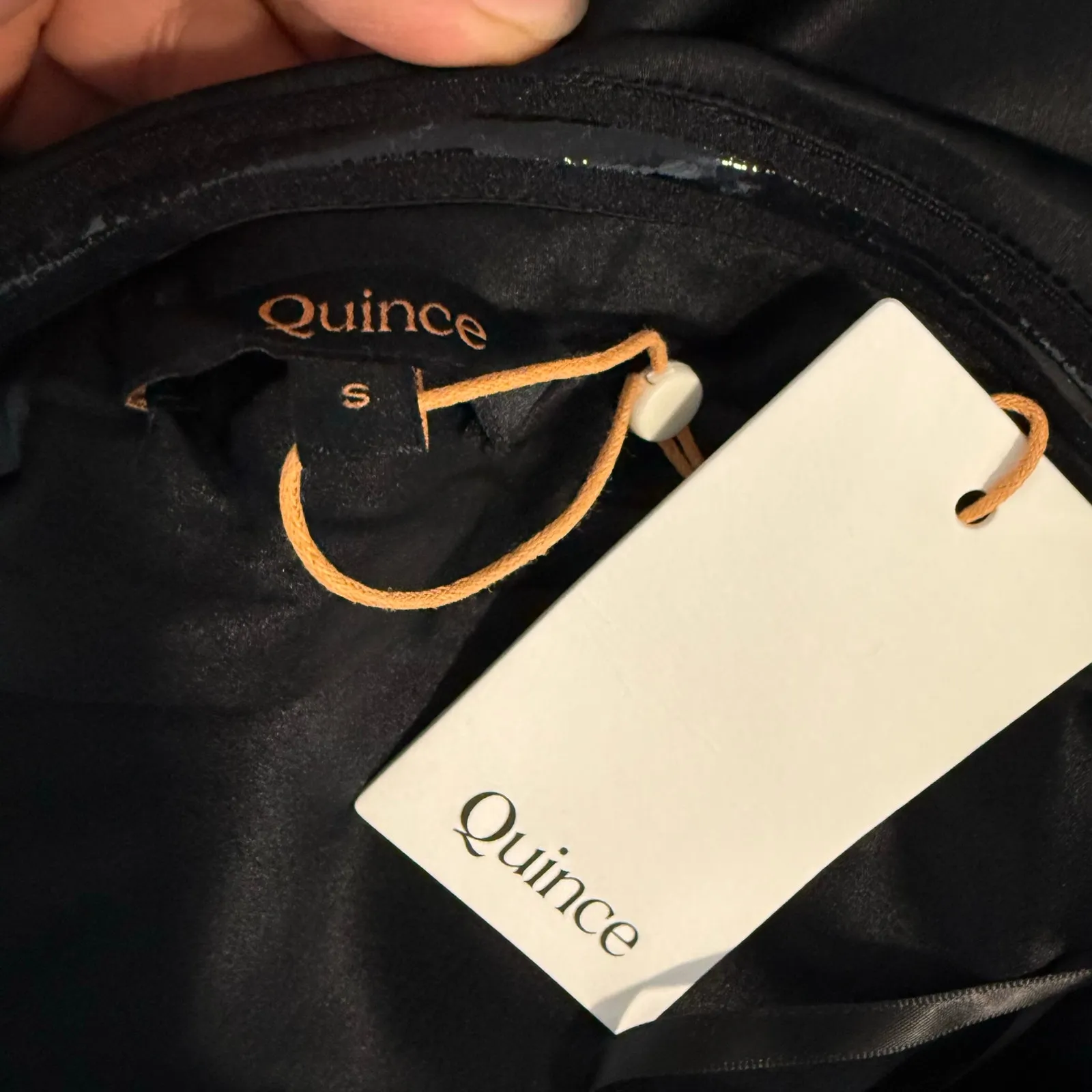 Quince  100% Washable Silk Strapless Midi Dress, Black, S - Image 5