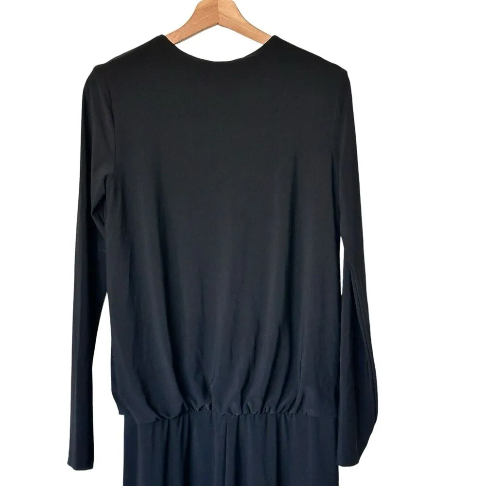 KamaliKulture x Norma Kamali M black jersey long sleeves maxi dress - Image 3