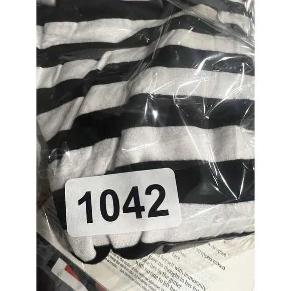 Michael Kors side tie‎ tunic top black white striped comfy women's Size Medium - Image 6