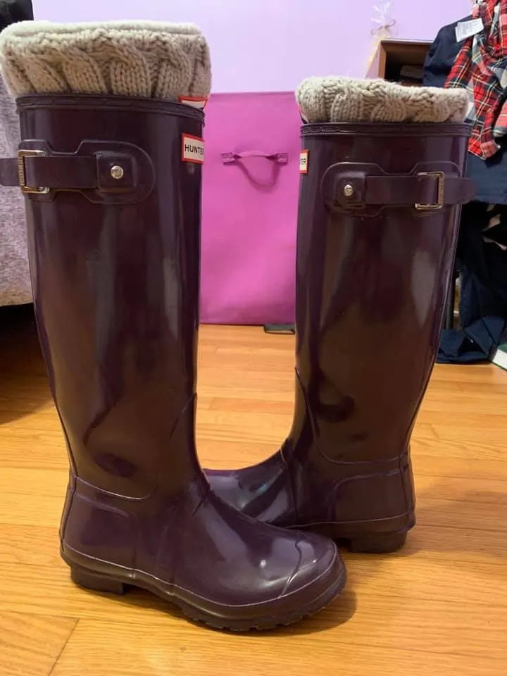 Purple / Plum Tall Rain Boots - Image 2