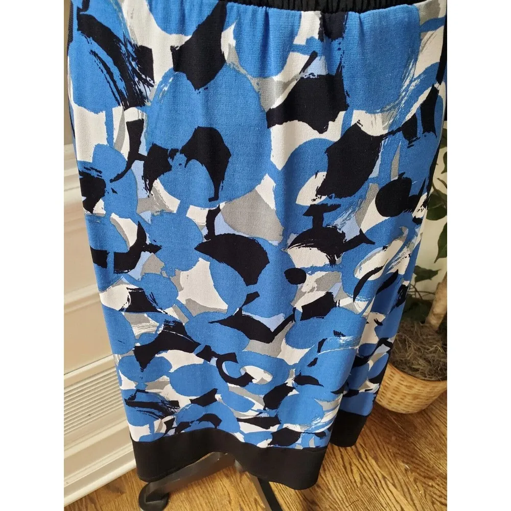 Rabbit Designs Womens Blue Polyester Round Neck Long Sleeve Knee Length Dress 10 - Image 4