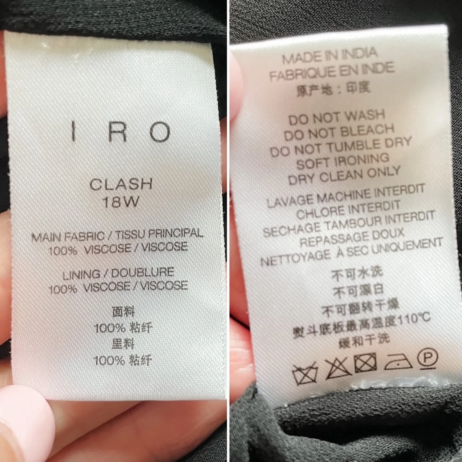 IRO Clash Floral Chiffon Ruffle Mini Dress black pink punk size FR 34 / US XS 2 - Image 13