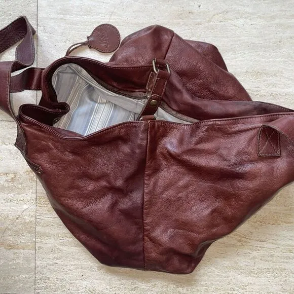 NOBILE Made Italy Vintage Genuine Leather Hand/Shoulder Bag‎ Color Cooper Brown - Image 6
